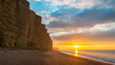 Beach at West Bay, Bridport, UK wallpaper