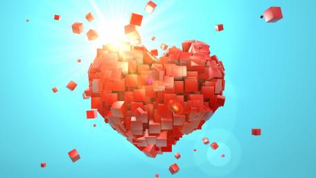 Cube heart wallpaper