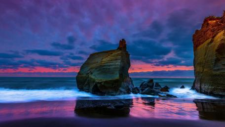 Waipipi Beach (New Zealand) wallpaper