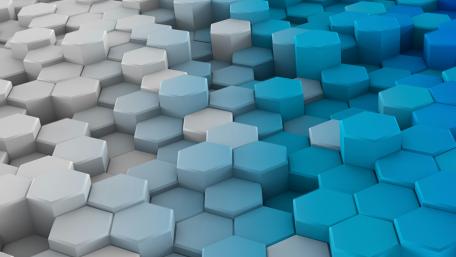 Blue hexagons wallpaper