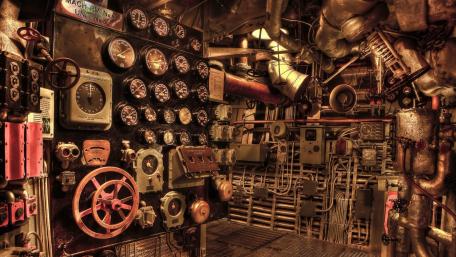 Ship control room wallpaper