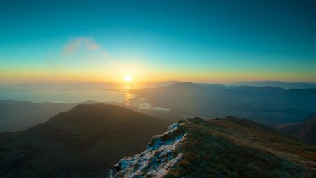 Sunset from the peak wallpaper