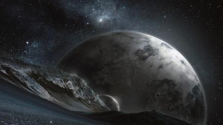 Alien landscape from an alien planet wallpaper