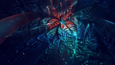 Mystical Fractal Lights and Shadows wallpaper