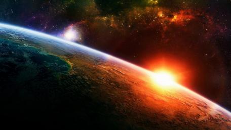 Dawn of a New Horizon in Space wallpaper