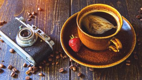 Aromatic Brew and Vintage Clicks wallpaper