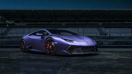Lamborghini Huracán at night wallpaper