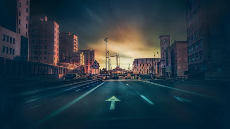 Dark street wallpaper