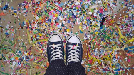 Colorful Celebration Underfoot wallpaper