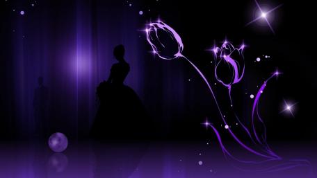 Midnight Romance in Silhouette wallpaper