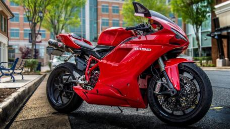 Ducati Dominance on the Urban Road wallpaper