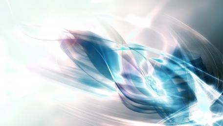 Ethereal Blue Light Waves in Motion wallpaper