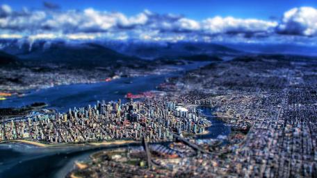 Vancouver - Tilt shift photography wallpaper