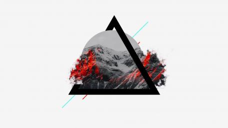 Serene Mountains - Abstract art wallpaper