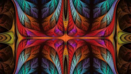 Vibrant Symmetry in Fractal Art and Design wallpaper