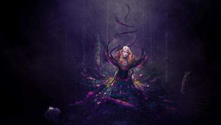 Purple fairytale art wallpaper
