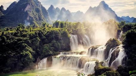 Detian waterfall wallpaper