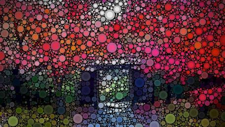 Vibrant Circular Abstract Art Wallpaper wallpaper