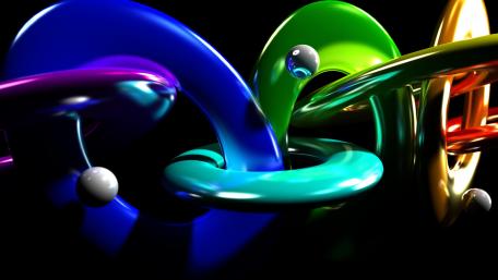 3D colorful chain wallpaper