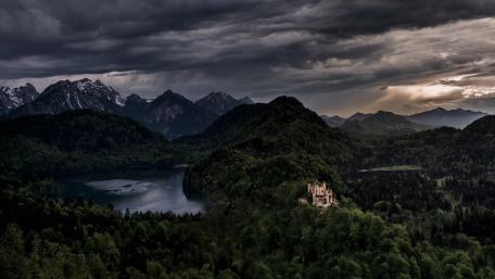 Hohenschwangau Castle in the distance wallpaper