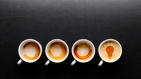 Coffee cups and an idea wallpaper