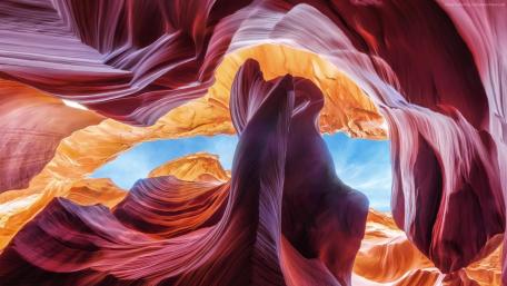Antelope Canyon rock formations wallpaper