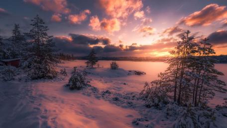 Ringerike sunset wallpaper