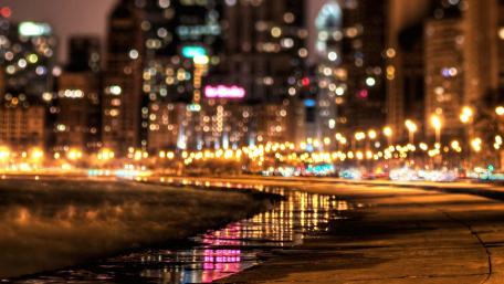 Night city lights wallpaper