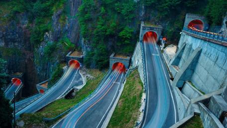 San Boldo pass Serpentine tunnel wallpaper