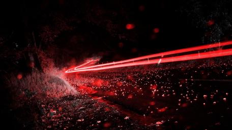 Red light trails - Long Exposure photography wallpaper