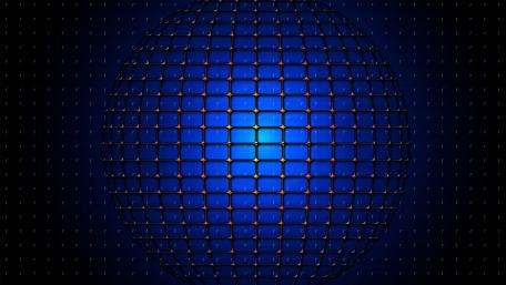 Blue sphere network - 3D Abstract Art wallpaper