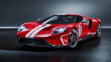 Red Ford GT Supercar in 4K wallpaper