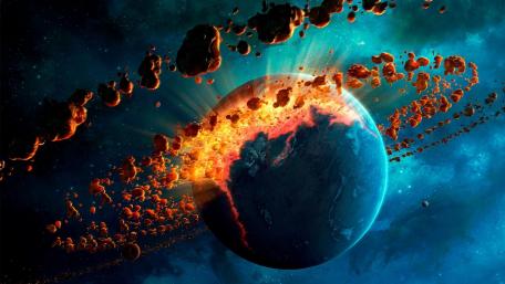 Meteor vortex wallpaper