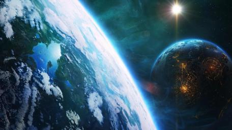 Fantasy planets artwork wallpaper