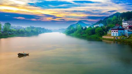 Xin'an Riverriver morning wallpaper