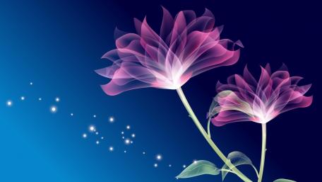 Glowing Pink Flower Fantasy wallpaper