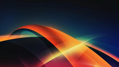 Blue and orange digital abstract art wallpaper