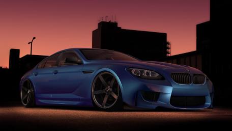 Stunning Blue BMW M6 at Dusk wallpaper