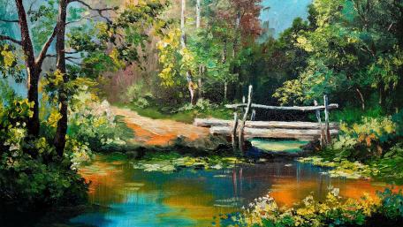 Small Wooden Bridge wallpaper