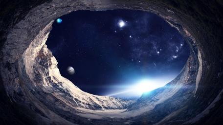 A huge sinkhole wallpaper