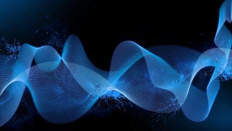 3D Blue waves wallpaper