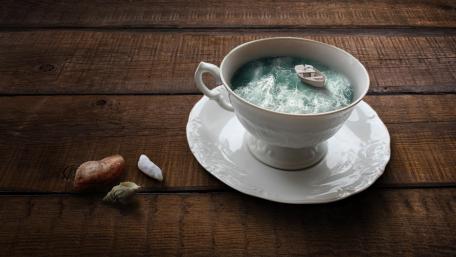 Storm in a cup of sea - Fantasy art wallpaper