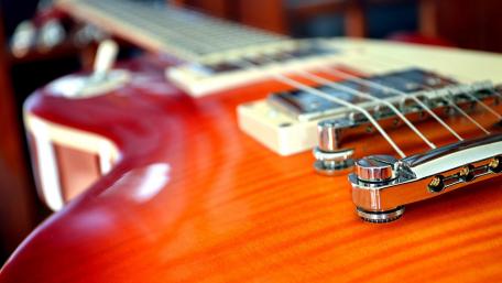 Close-Up of a Classic Guitar wallpaper