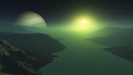 Mystical River on an Alien Planet wallpaper