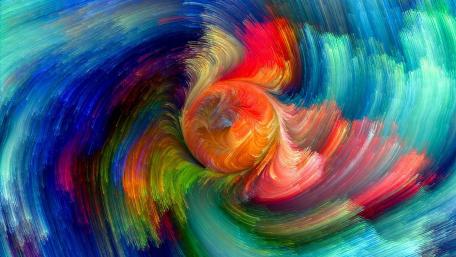 Swirling Vortex of Vivid Hues wallpaper