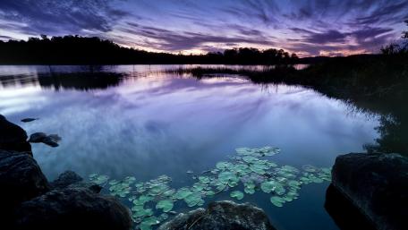 Stunning evening landscape wallpaper