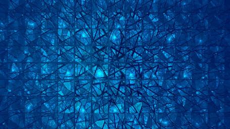 Electric Blue Fractal Patterns in Symmetry wallpaper
