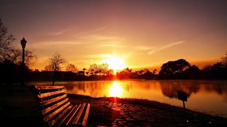 Tranquil Sunset by the Lake wallpaper