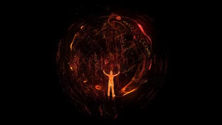 Holographic human - Fantasy art wallpaper