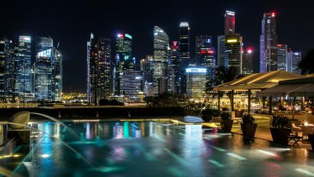 Singapore at night wallpaper